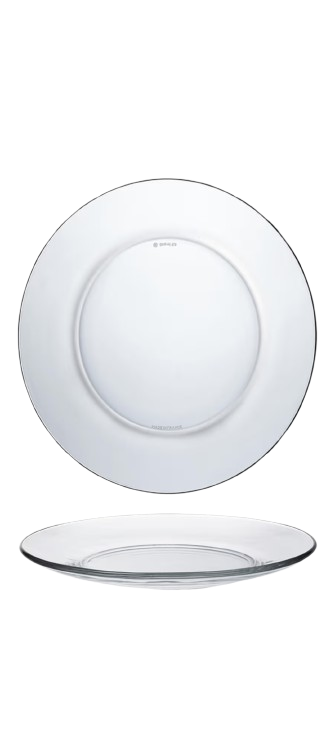 Assiette Plate Transparente 22cm