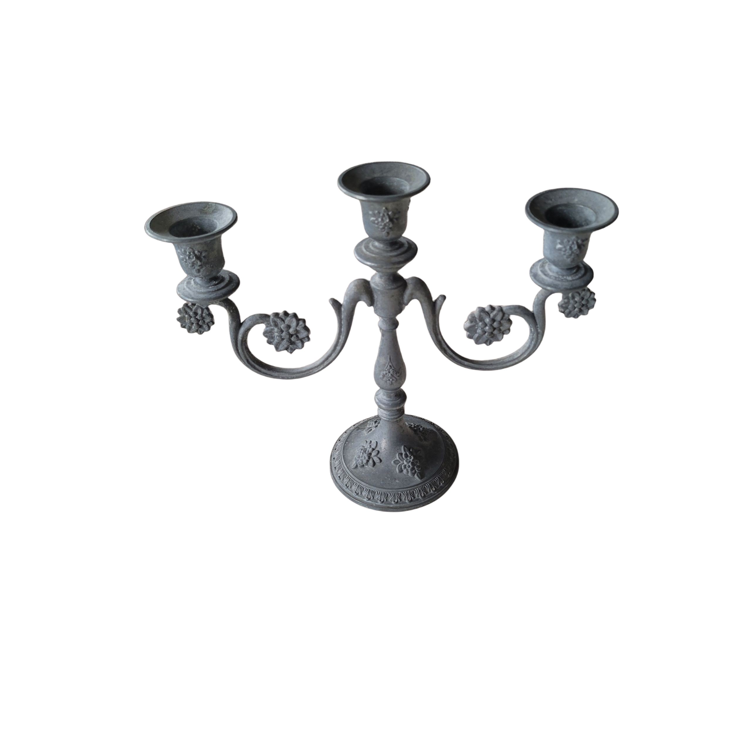 Chandelier En Zinc 3 Bougies