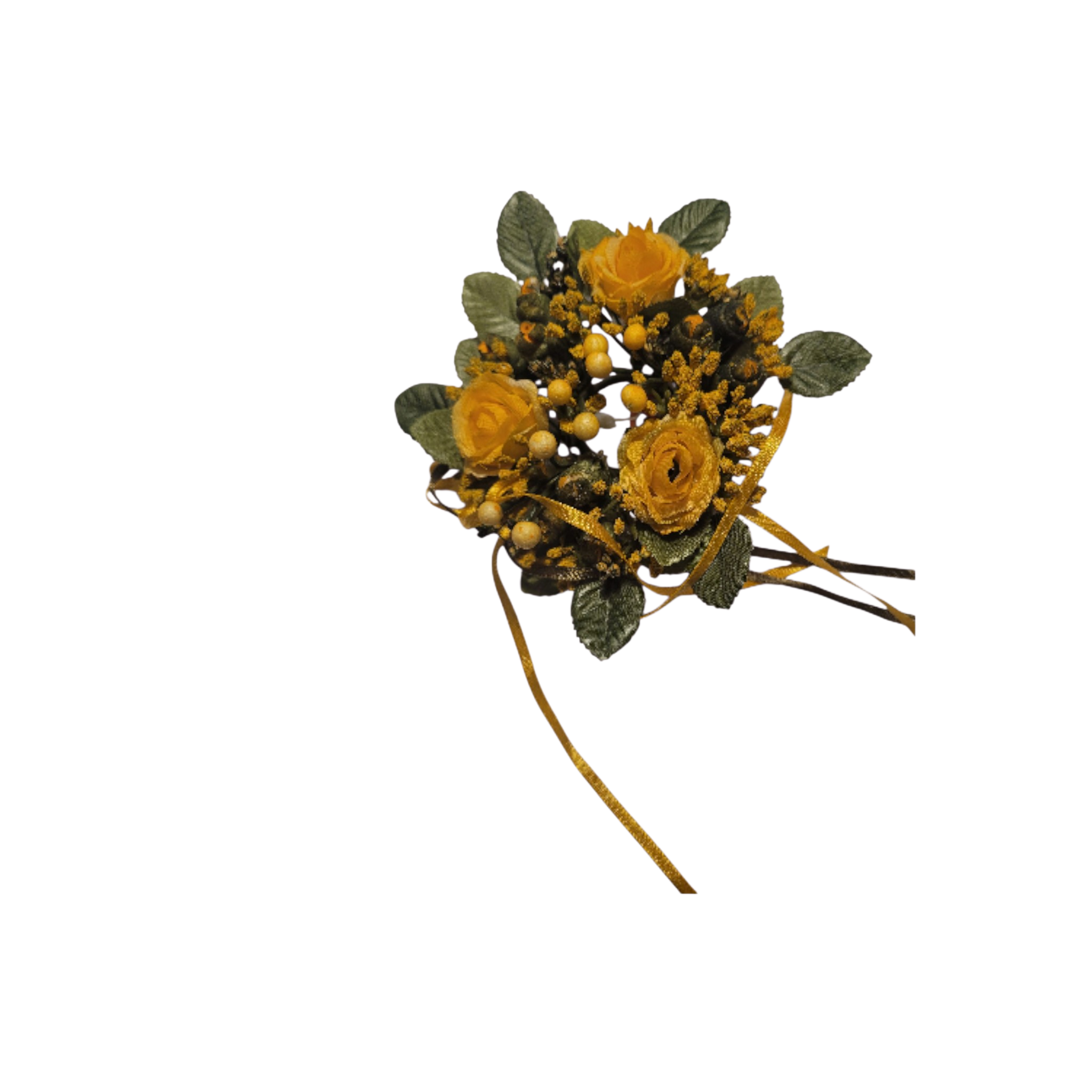 Fleurs Artificielles Petit Bouquet Centre De Table Jaune