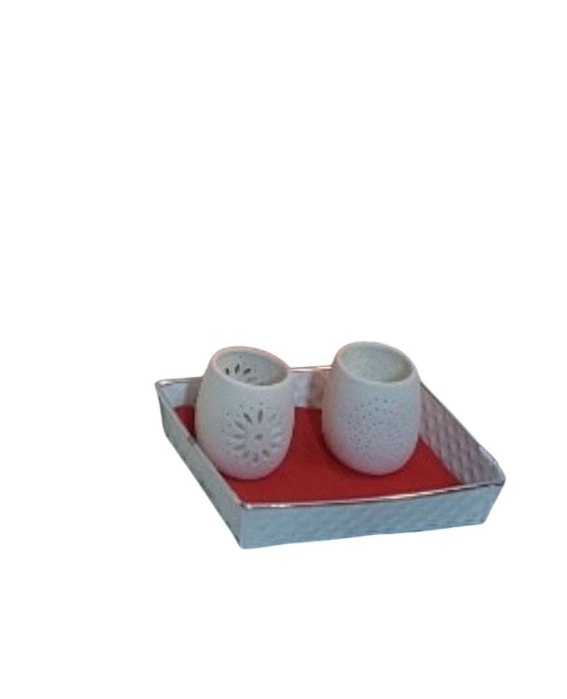 Photophore En Cramique Blanc