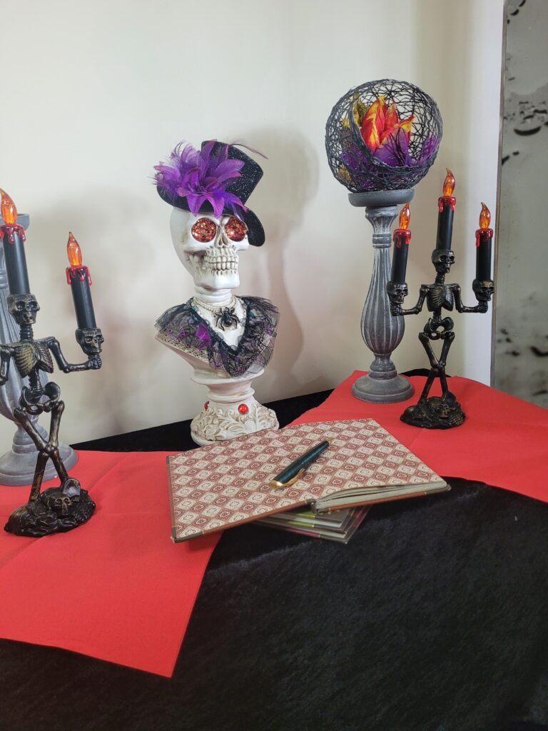table de remerciements halloween
