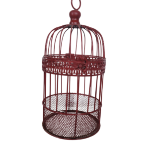 décoration cage rouge