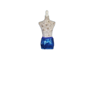 deguisement adulte disco jupe paillettes bleue