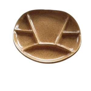assiette compartimentée grés