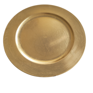 assiette dorée