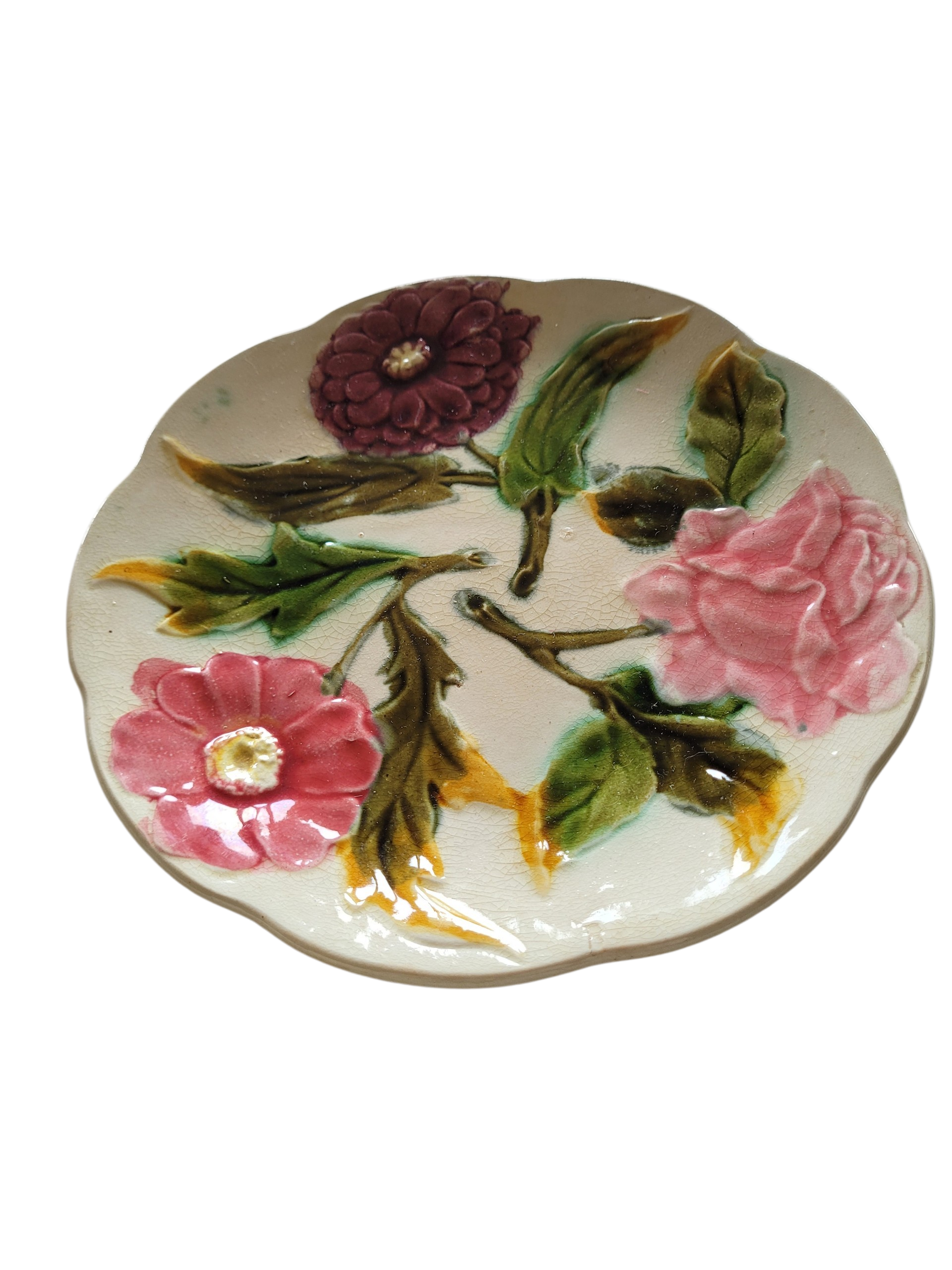assiettes à fleurs