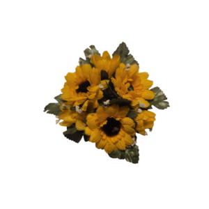 decoration pot de fleurs artificielles petits tournesols