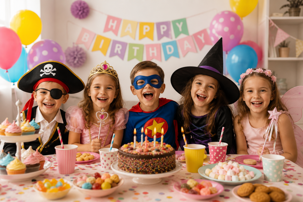 organiser un anniversaire d'enfant inoubliable : thèmes tendance et animations gagnantes ! gouter anniversaire déguisements