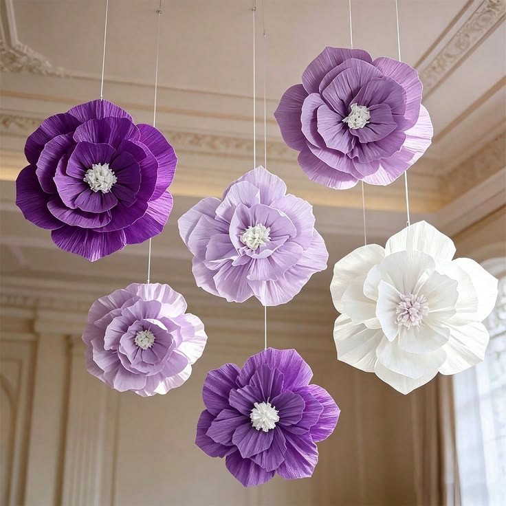 grandes fleurs en papier