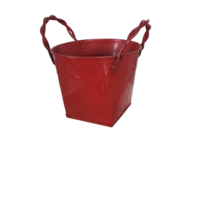 petit sac en métal rouge