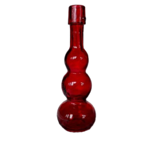 petit vase rouge ronds