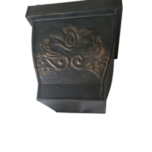vase de sol metal noir et or