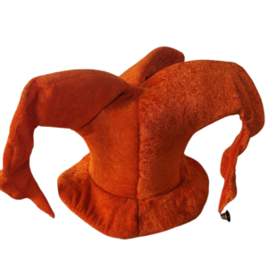 chapeau de carnaval orange à clochettes