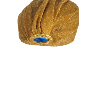 chapeau type turban doré