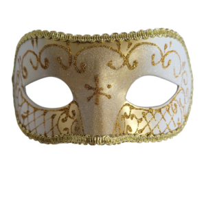 masque de carnaval simple or